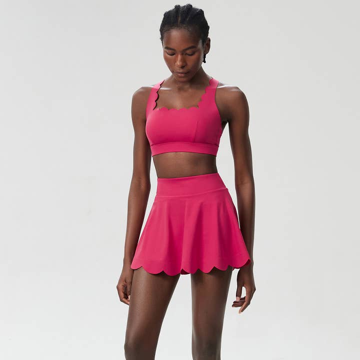 Sodalemon - Wholesale Activewear Set - Women's - Women Seamless Quick-Dry Set Strappy Bra & A-Line Skirt16