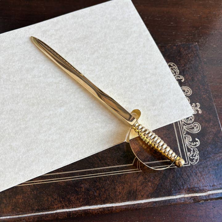 Madison Bay Co. - Historical Home Decor Reproductions - Wholesale Letter Opener - 7" Brass Sword Letter Opener
