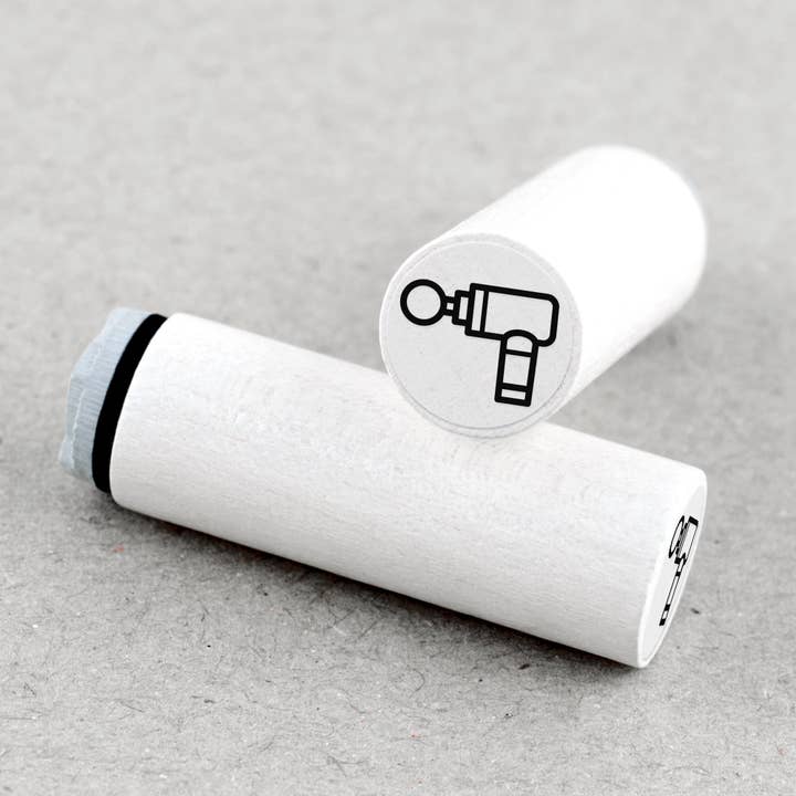 Mini stamp massage gun for wholesale by Merry and Bright