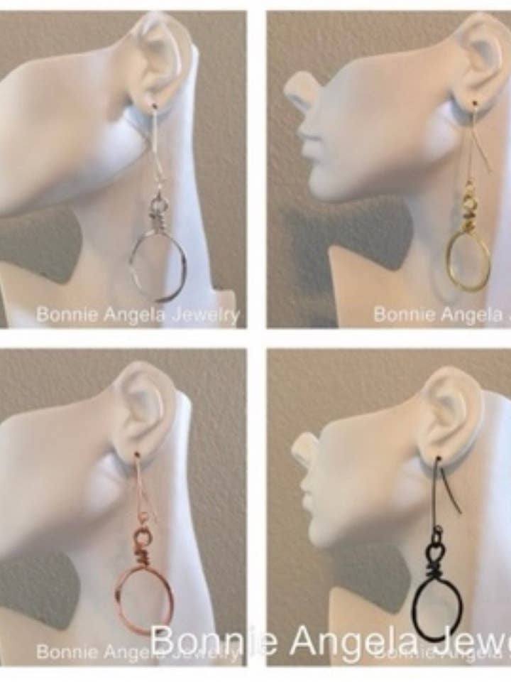 No. 1 Oval Hoop Earrings - Dainty Oval Hoops for wholesale by Angela Catirina Jones