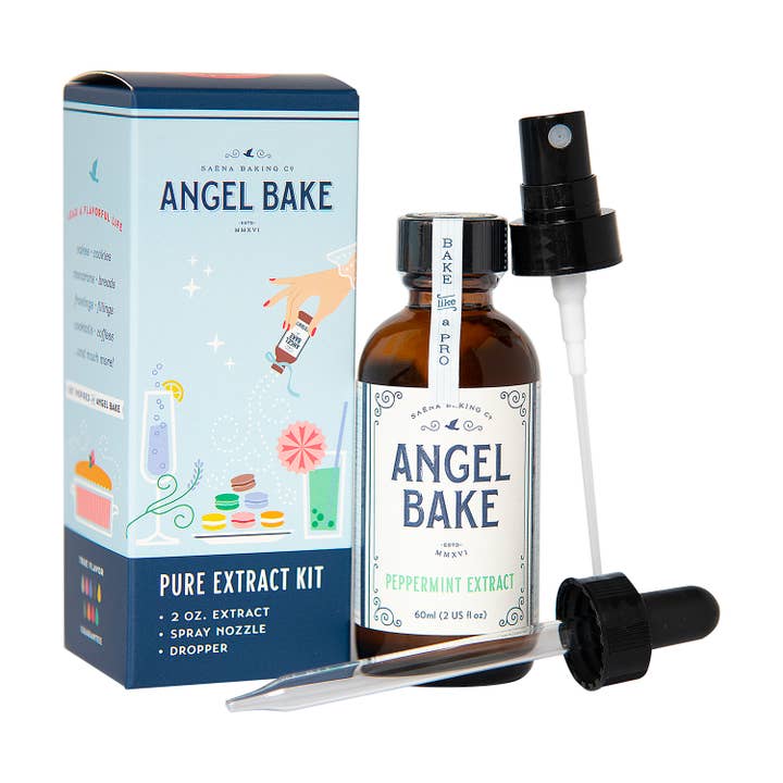 Pure Peppermint Extract - Dropper and Spritzer for wholesale by Saëna Baking Co
