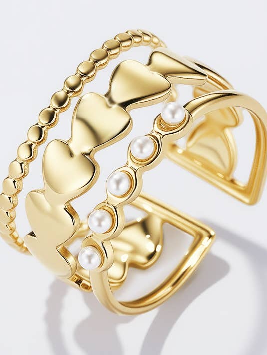 Stainless steel ring 424RX221 for wholesale by BYREN | ÉLINE L'ATELIER