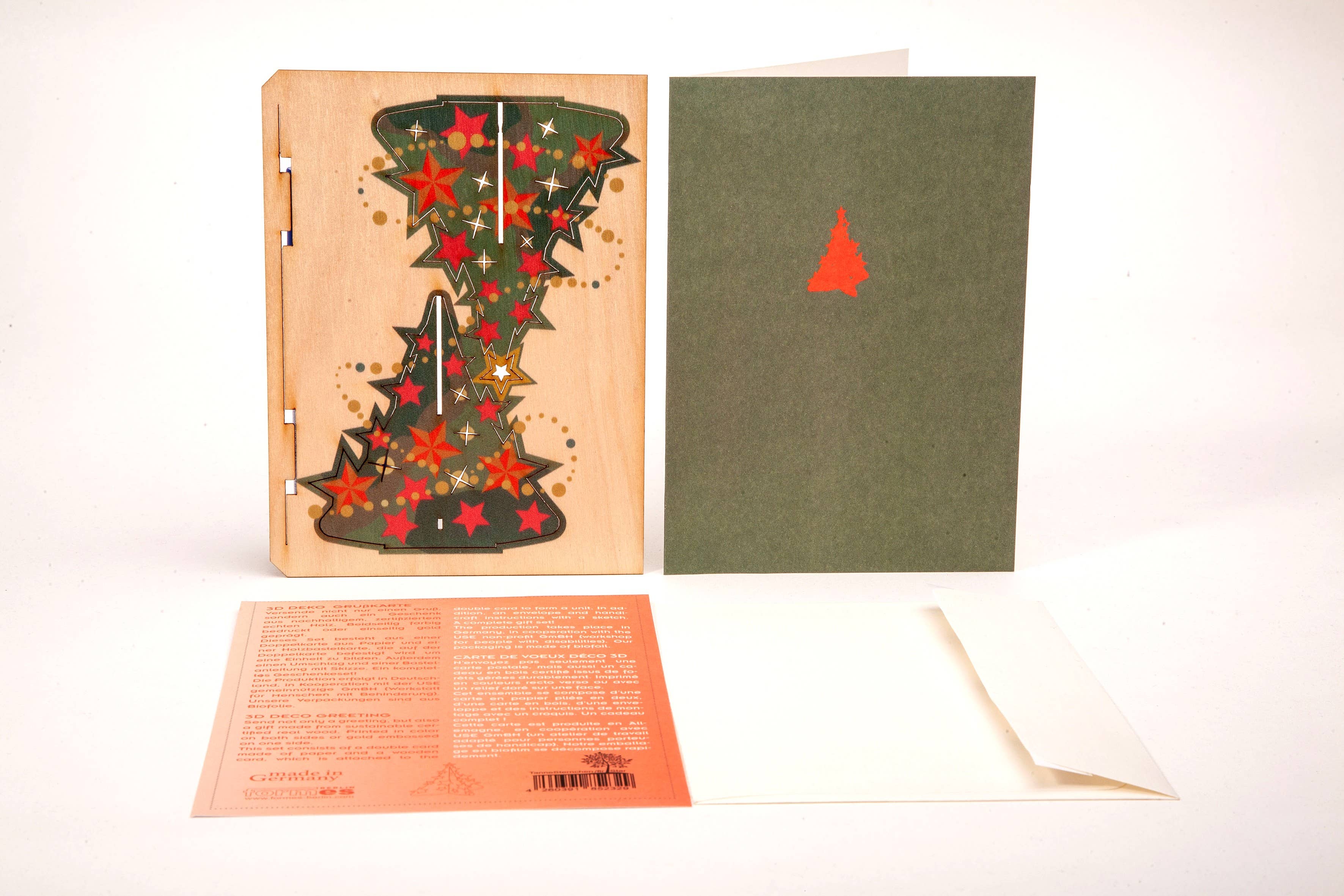 Formes Berlin GbR - Wholesale Christmas Decoration - Christmas star 3D deco greeting card2