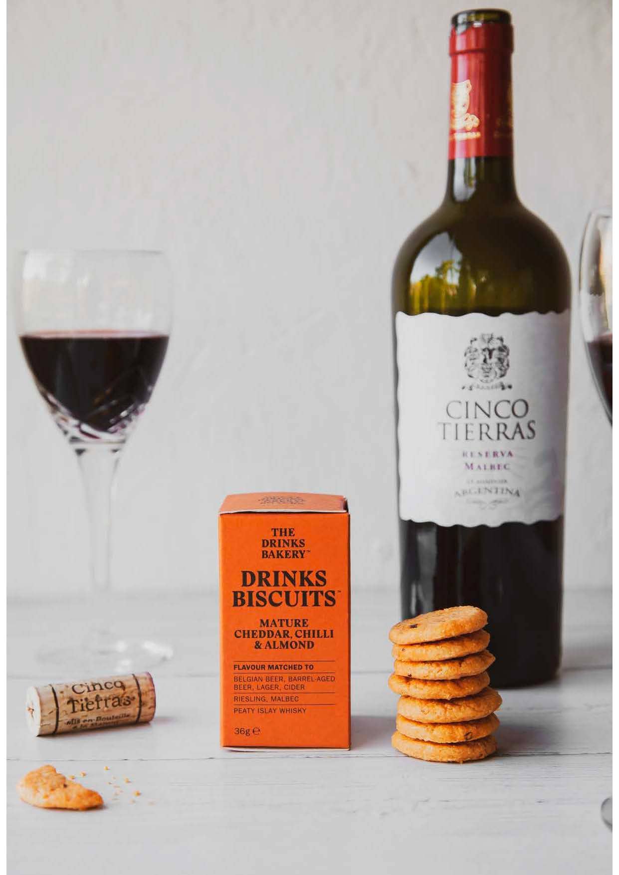 The Drinks Bakery – wholesale Biscuit – Drinks Biscuits - Mature Cheddar & Smoked Chilli 36g2