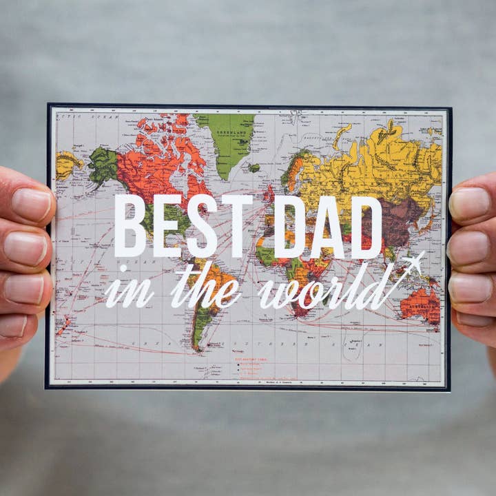 'Best Dad In The World' Card for Dad for wholesale by Of Life & Lemons