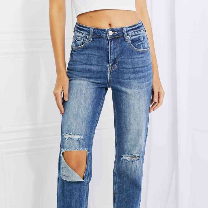 RISEN Emily High Rise Relaxed Jeans i full storlek för wholesale av The Era NYC
