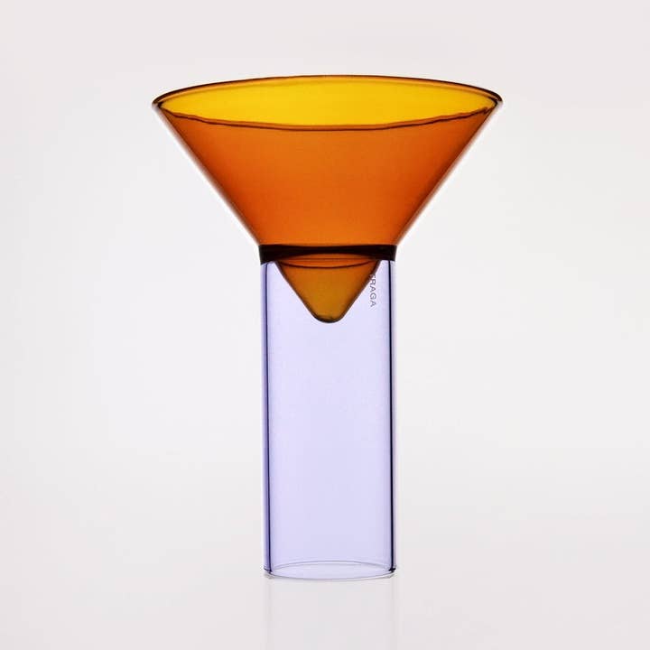 Traga - Wholesale Cocktail/Liquor Glass - Martini Shot Glass - Amber & Lilac, Dual Purpose Glass1