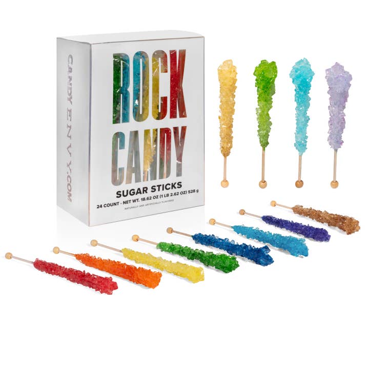 Candy Envy - Wholesale Hard Candy - Assorted Colors Rock Candy Sugar Sticks - Assorted Flavors15