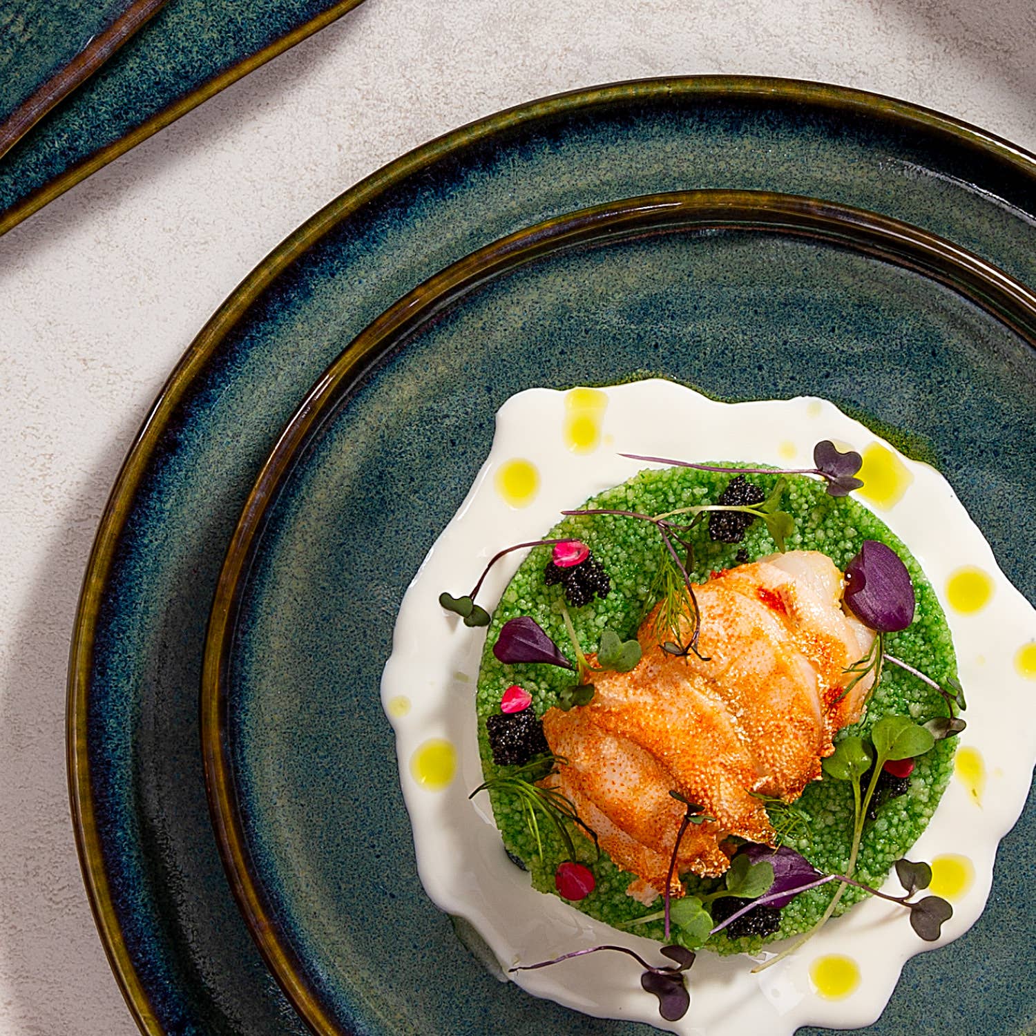 Porto Brasil – Großhandel Servierteller – Bio Steingut Oceano Dessertteller, 21,5 cm3