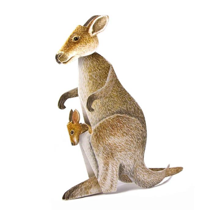 Gollnow Paper Creations - Wholesale Everyday Greeting Card - 3D animal card kangaroo