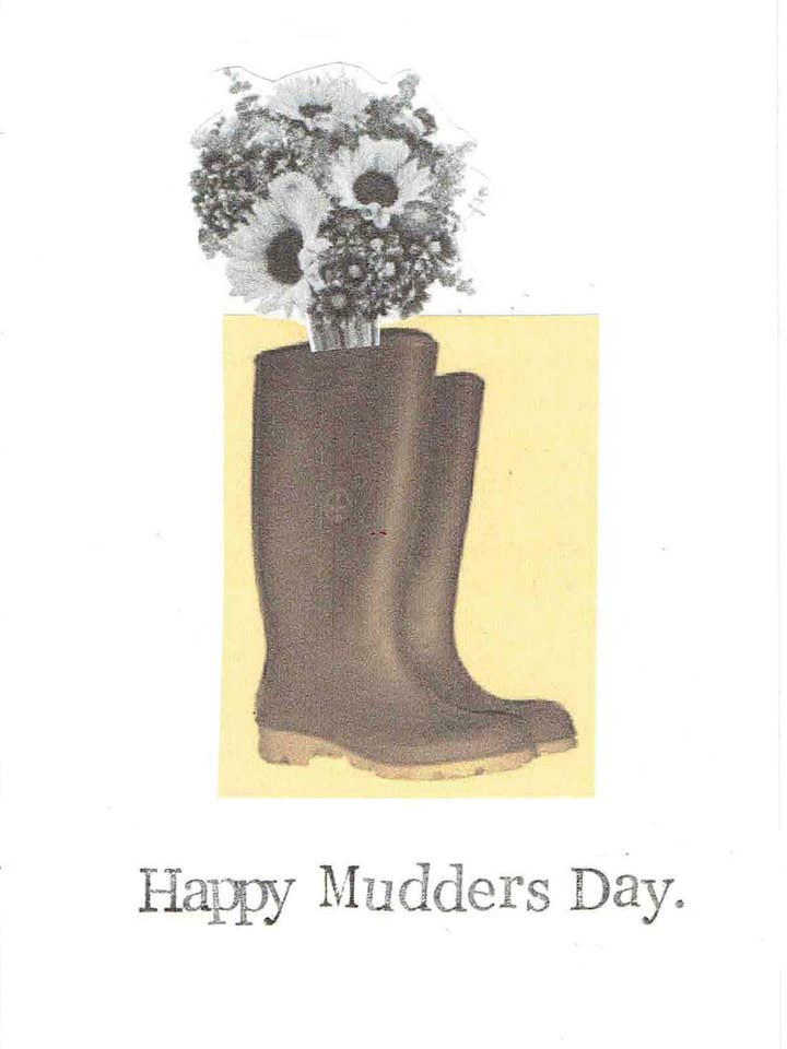 Happy Mudders Day Mother's Day Card | Funny Gardening Humor For Mom for wholesale by BlueSpecsStudio