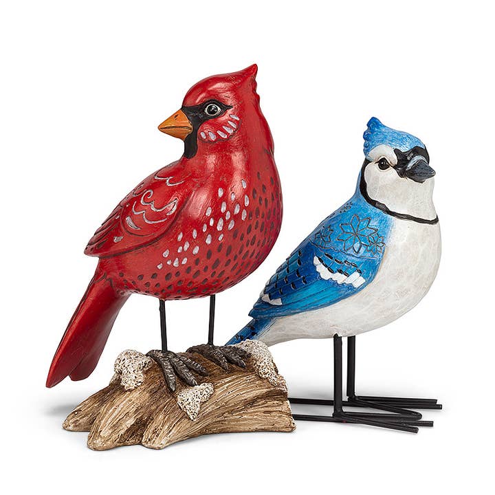Abbott - Wholesale Decorative Figurine - Standing Cardinal On Log-8.5"H
