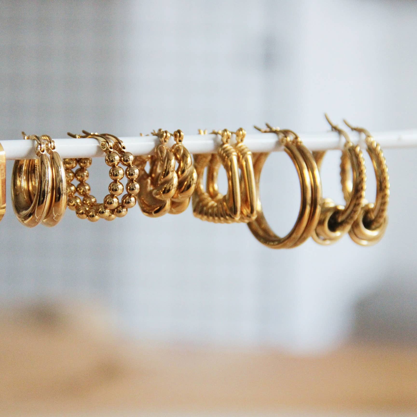 Bazou - Wholesale Hoop Earrings - Stainless steel creole oval 16mm "basic" - gold3