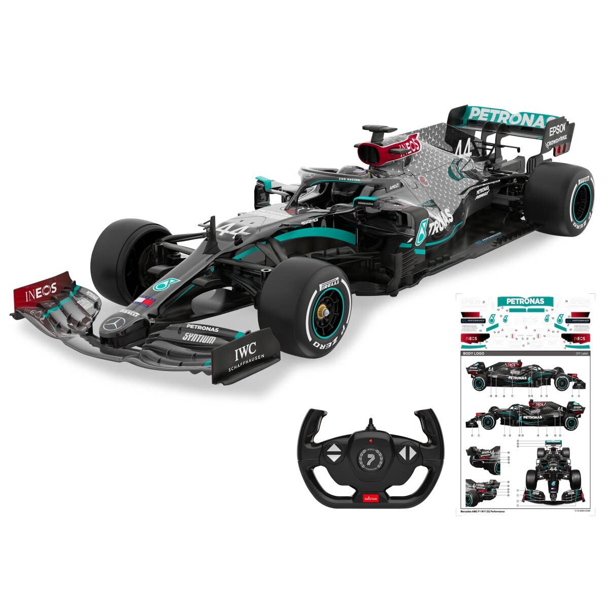 mhw24 - Wholesale Toy Car/Truck - Kids - Mercedes-AMG F1 W11 EQ Performance 1:12 black 2.4GHz2