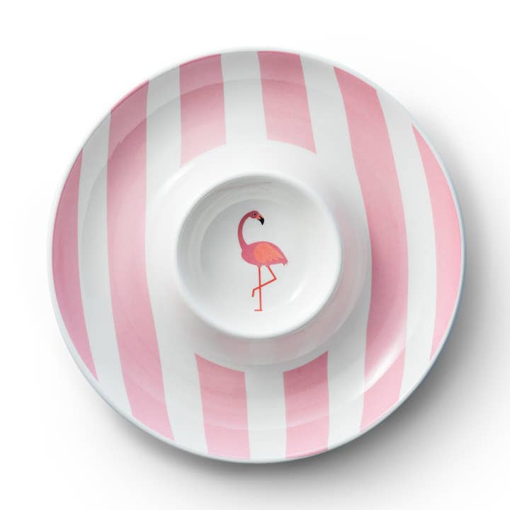 Godinger – Großhandel Gewürz-/Dipschale – Jill Zarin Flamingo Chip & Dip0