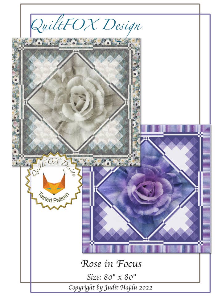 Rose i fokus, storlek: 80 ”x 80" för wholesale av Quiltfox Design