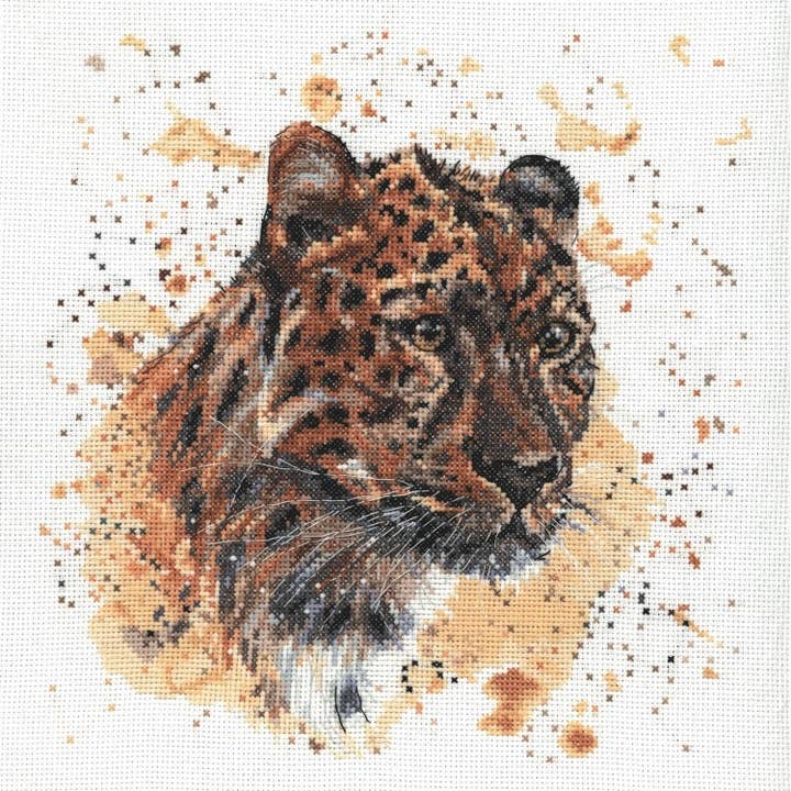 Creative World of Crafts - Wholesale Embroidery/Cross Stitch Supplies - Bree Merryn - Layla the Leopard Cross Stitch Kit