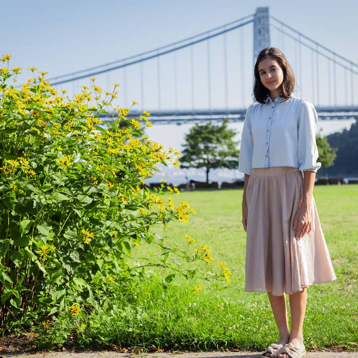 Blusa vaquera 124 para venta al por mayor de Frills and Freckles