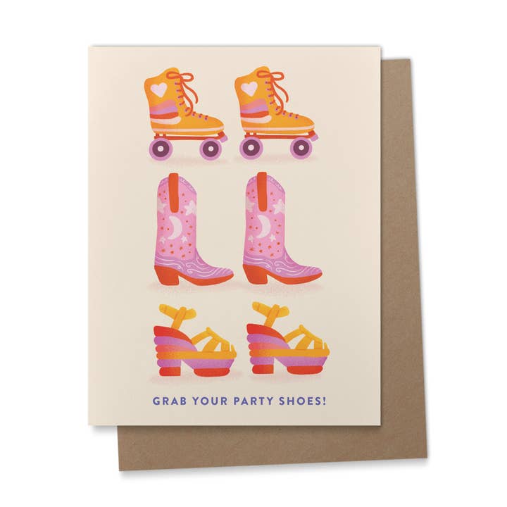 Grab Your Party Shoes Greeting Card for wholesale by Ana Peake