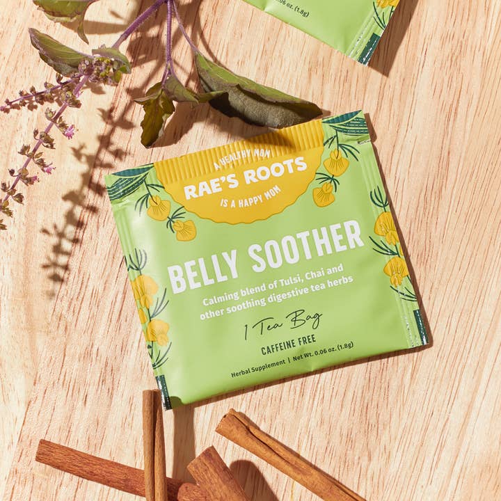 Belly Soothing Adaptogen Tea for Mama for wholesale by Rae's Roots