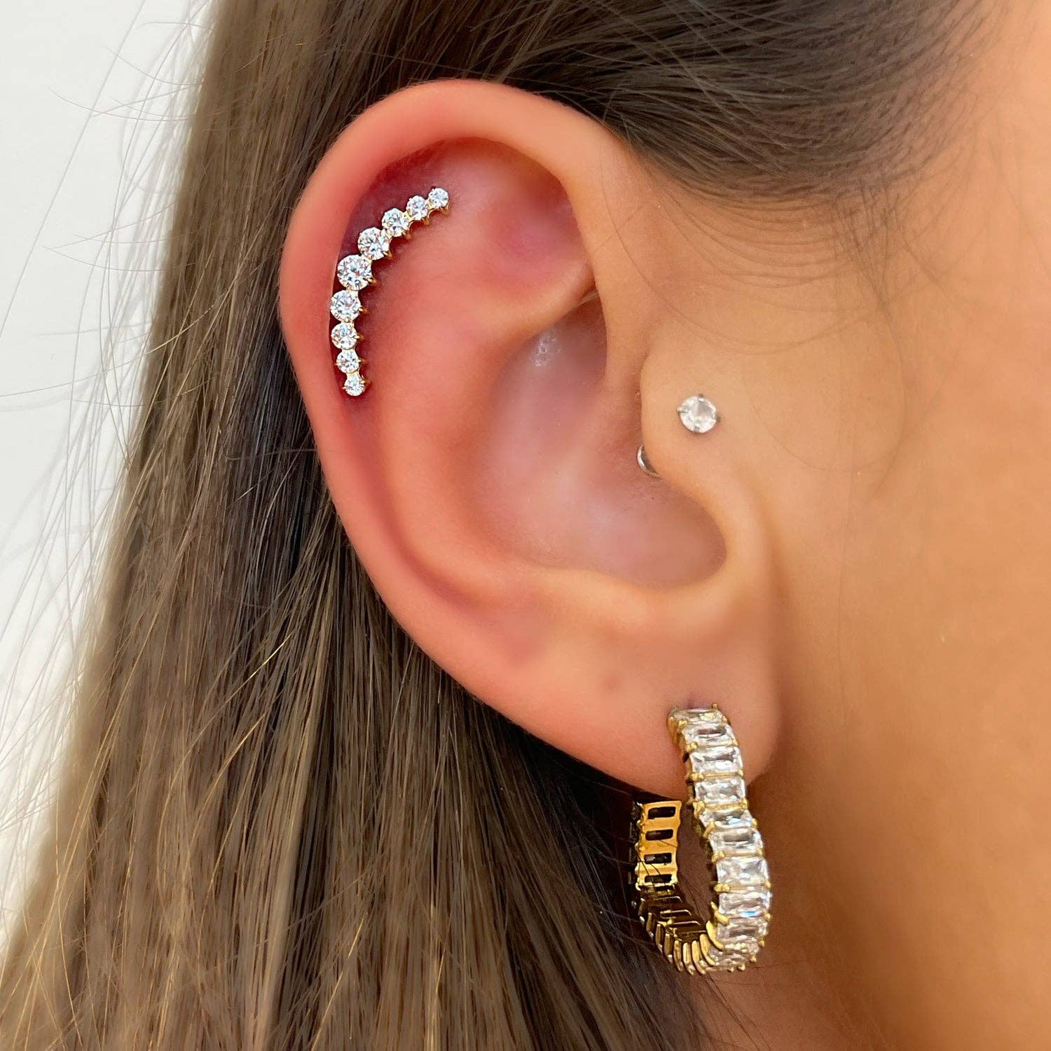 Schmuckgroßhandel - Wholesale Single Earring - Bright Bow Piercing | Titanium2