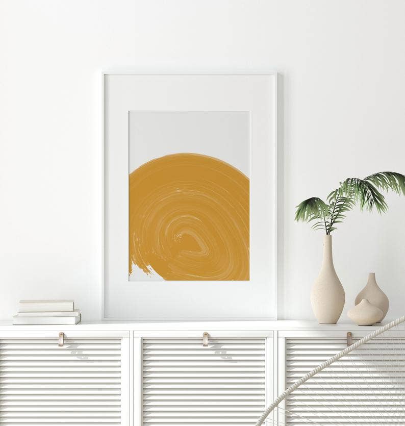 Sara Cristina Design - Wholesale Art Print - Yellow Big Wave1