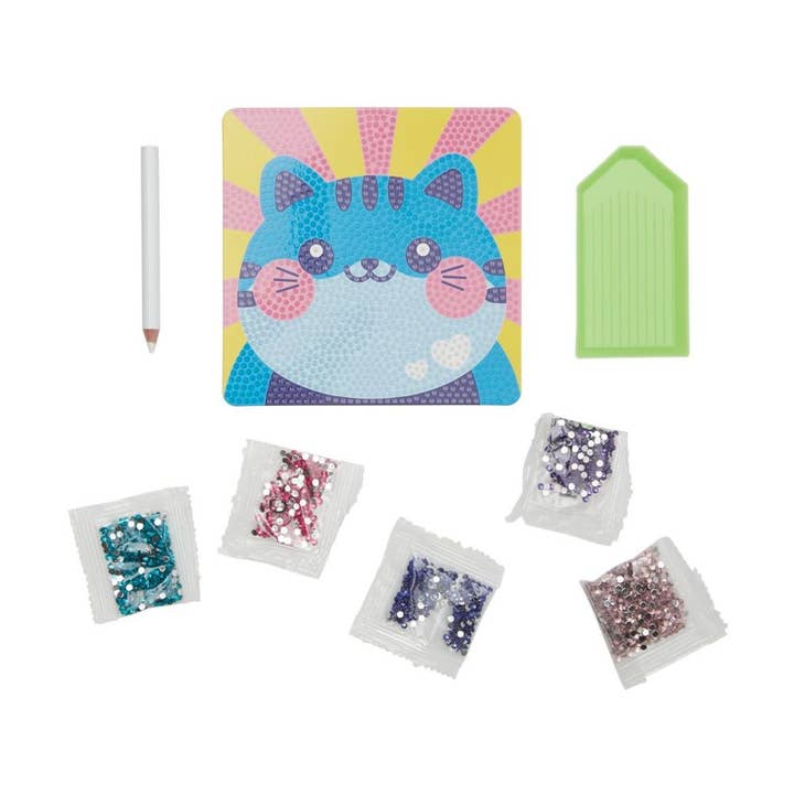 Bobangles - Wholesale Art set – Child & baby - Ooly Razzle Dazzle Mini DIY Gem Art Kit - Cutesy Cat1