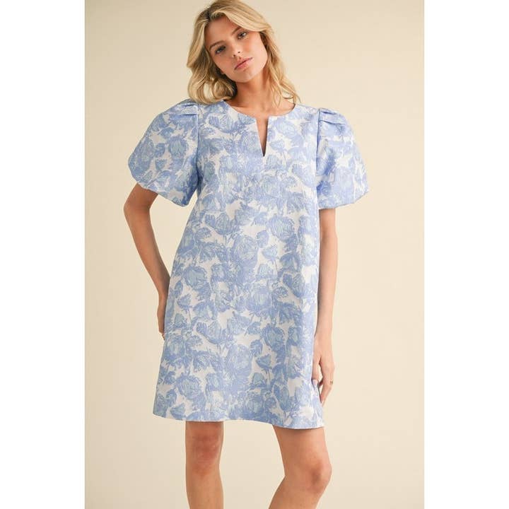 STYLE USA - Wholesale Dress - Women's - Flower jacquard embroidery dress