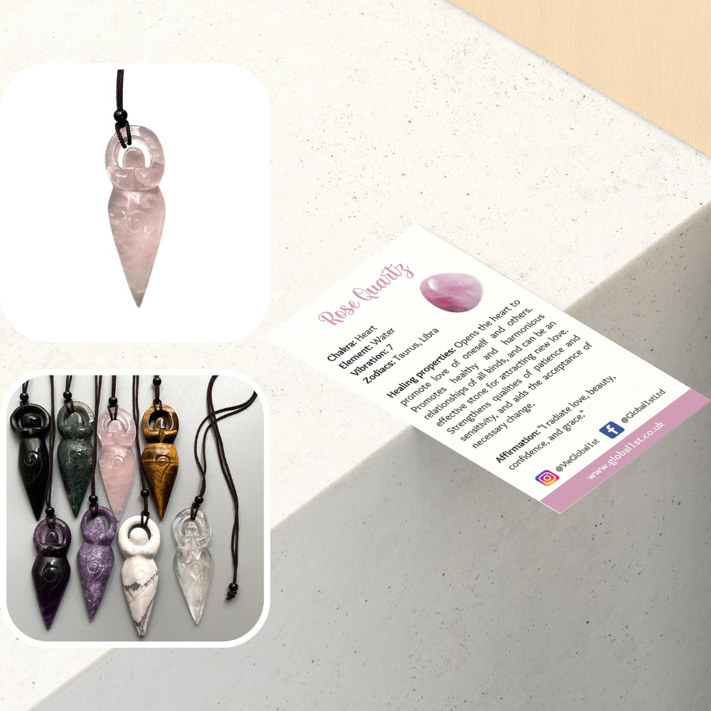 VIE – Engroshandel Halskæde med vedhæng – Vedhæng af Moder Jord-gudinde, 8x3 cm23