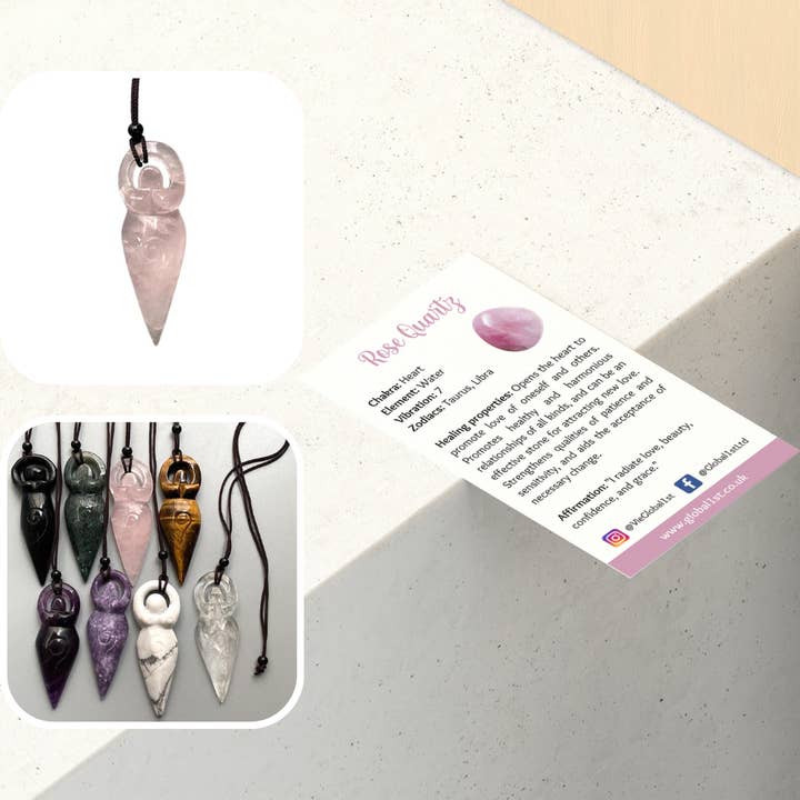 VIE – Engroshandel Halskæde med vedhæng – Vedhæng af Moder Jord-gudinde, 8x3 cm23