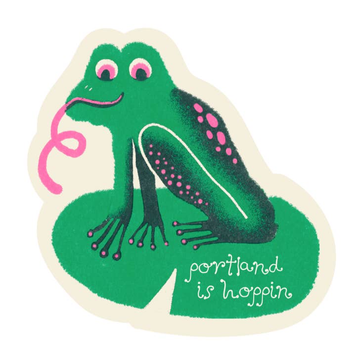 Portland is Hoppin Frog Sticker for wholesale by Tender Loving Empire