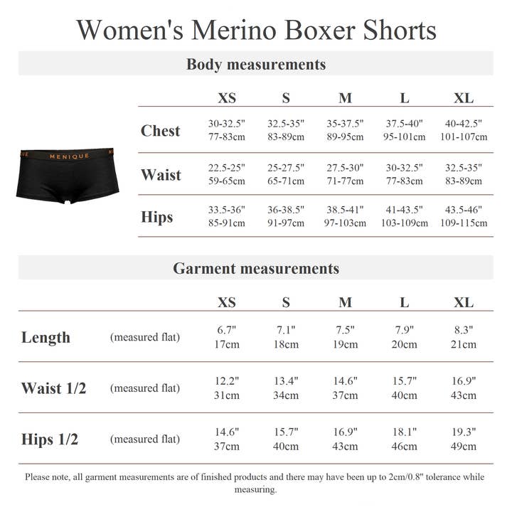 menique - Wholesale Underwear - Women's - Full Coverage Merino Wool Black Boxer Shorts for Women9