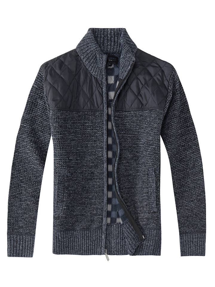 b-one inc - Wholesale Cardigan - Men's - Men's Full Zipper Cardigan Sweater GB-SW9101