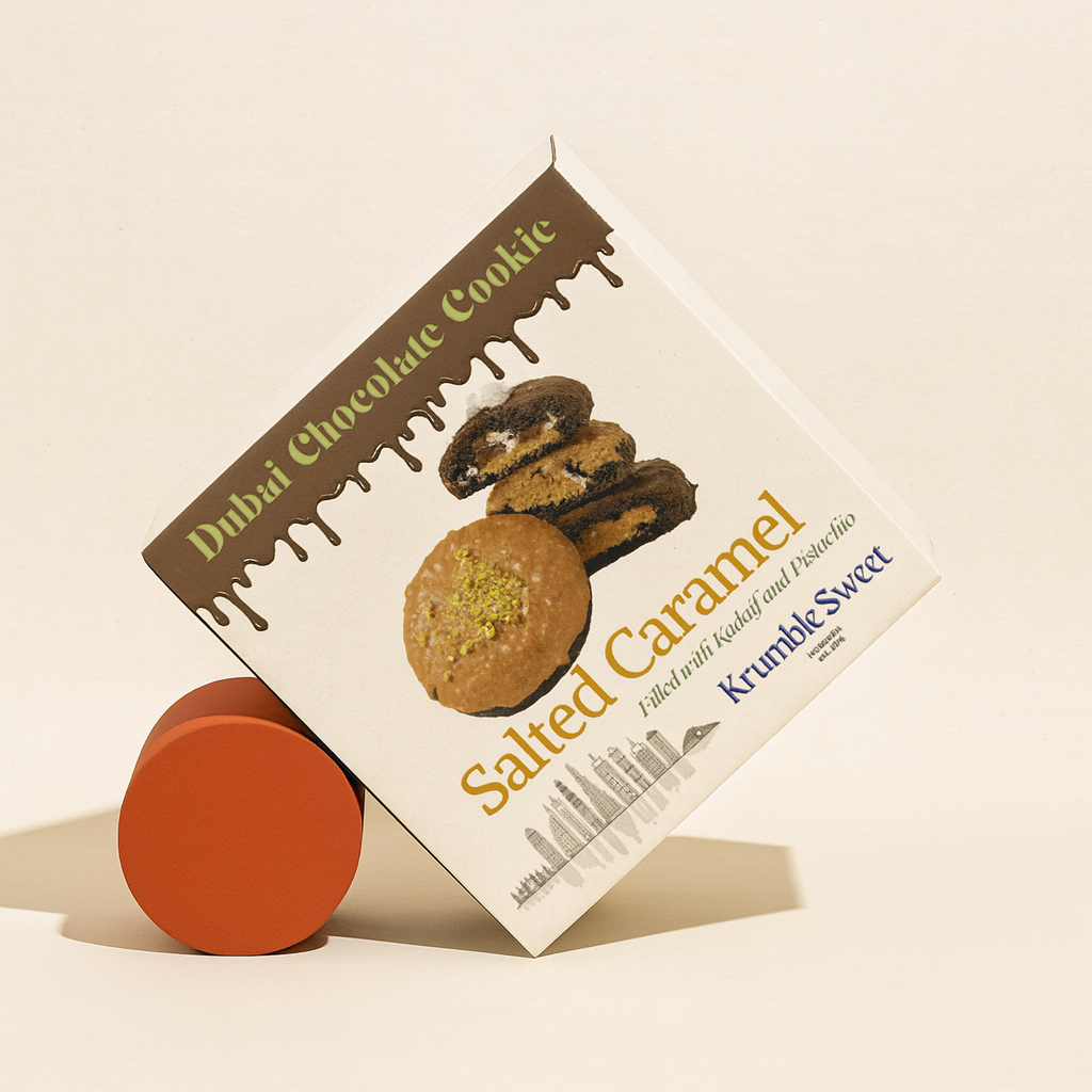 Krumble Sweet – wholesale Kakor – Dubai Chokladkaka - Salted Karamellsmak5