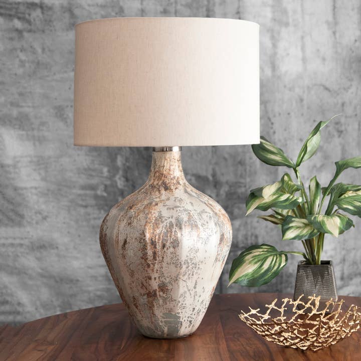 Grey Phoenix 30" Glass Table Lamp for wholesale on Faire2