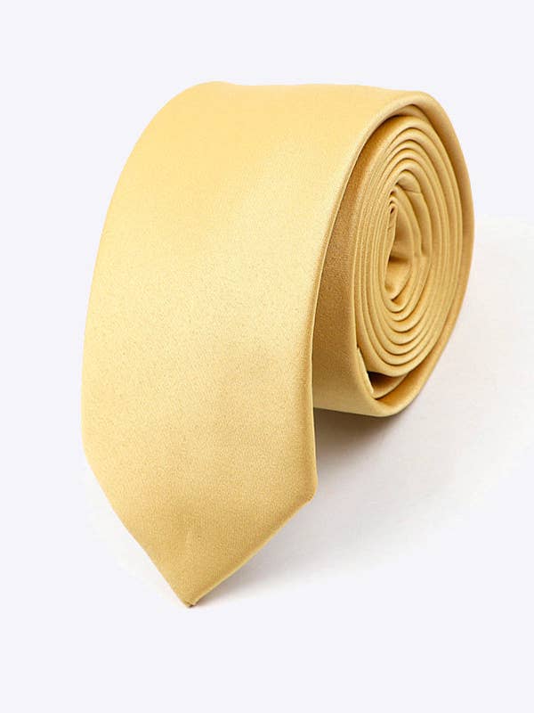 Cravatta Gialla n°2 Uomo in Poliestere «Anatole» per la vendita all'ingrosso da parte di Unipap's