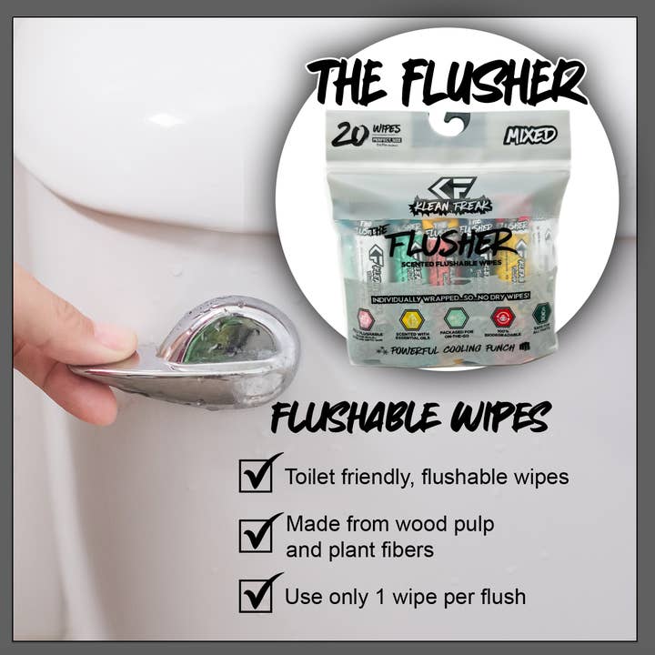 Klean Freak - Wholesale Face & body wipes - Klean Freak Flusher 20 Pack 1