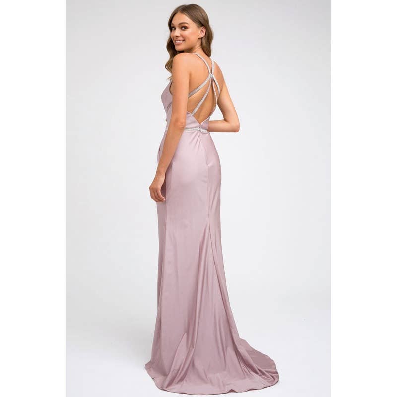 Juliet - Wholesale Gown - Women's - RUCHED BODICE FITTED PROM EVENING GOWN3