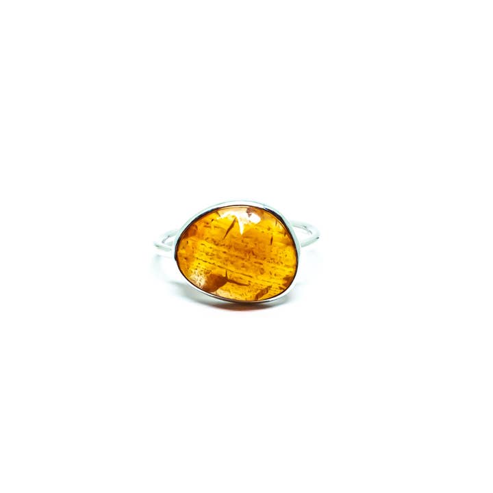 Quasar Gems USA - Wholesale Cocktail/Statement Ring - Carnelian Abstract Ring Sterling Silver 925