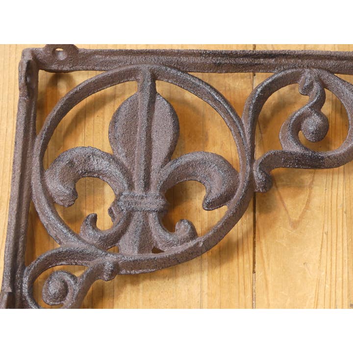 Midwest Craft House - Wholesale Wall Accent - CAST IRON FLEUR DE LIS SHELF BRACKET
