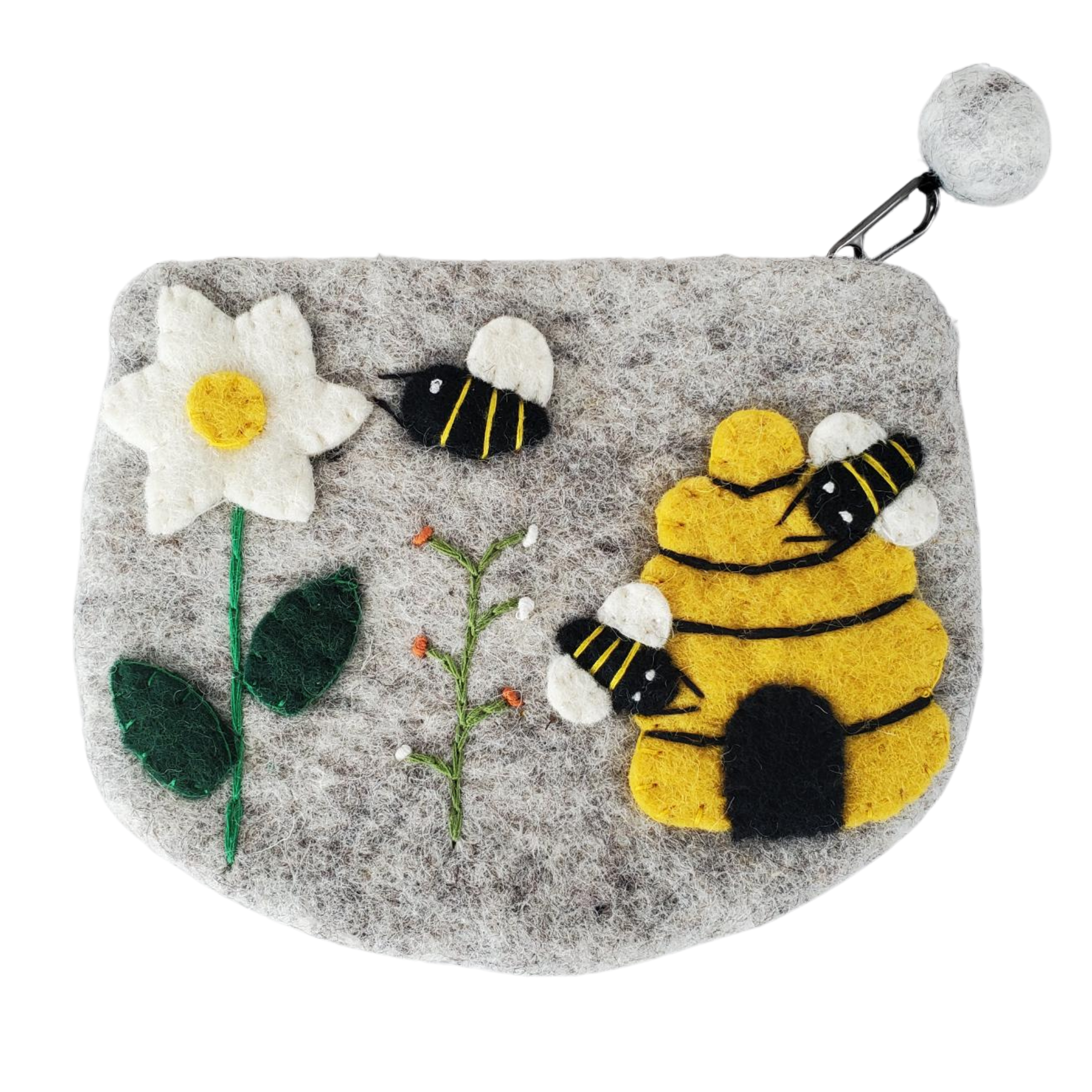 Honey House Naturals - Wholesale Coin Purse - Women's - Wool Bee Bag - Handmade0