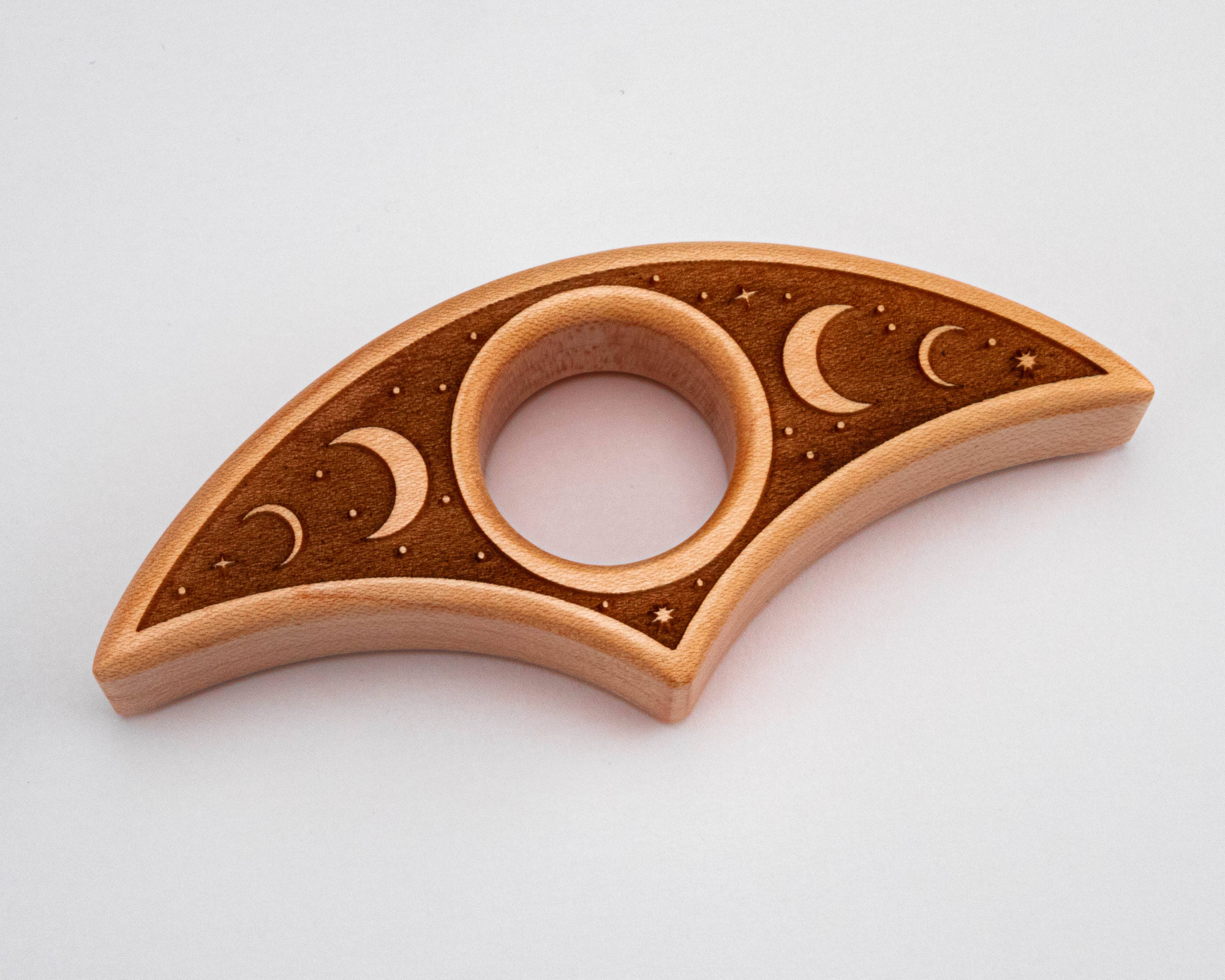 Woodland Woodworx - Wholesale Book Holder - Thumb Page Holder, "Moon Phase" Design, Maple Wood7