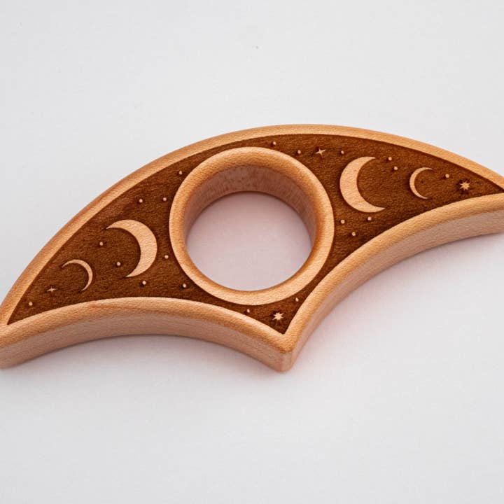 Woodland Woodworx - Wholesale Book Holder - Thumb Page Holder, "Moon Phase" Design, Maple Wood7