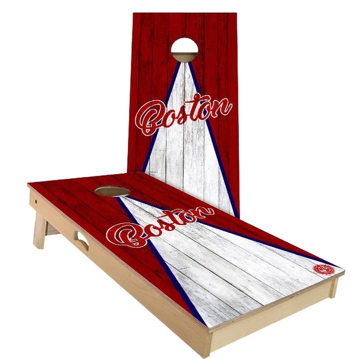 Ensemble de cornhole tout temps Boston Triangle Baseball pour la vente par Skip's Garage