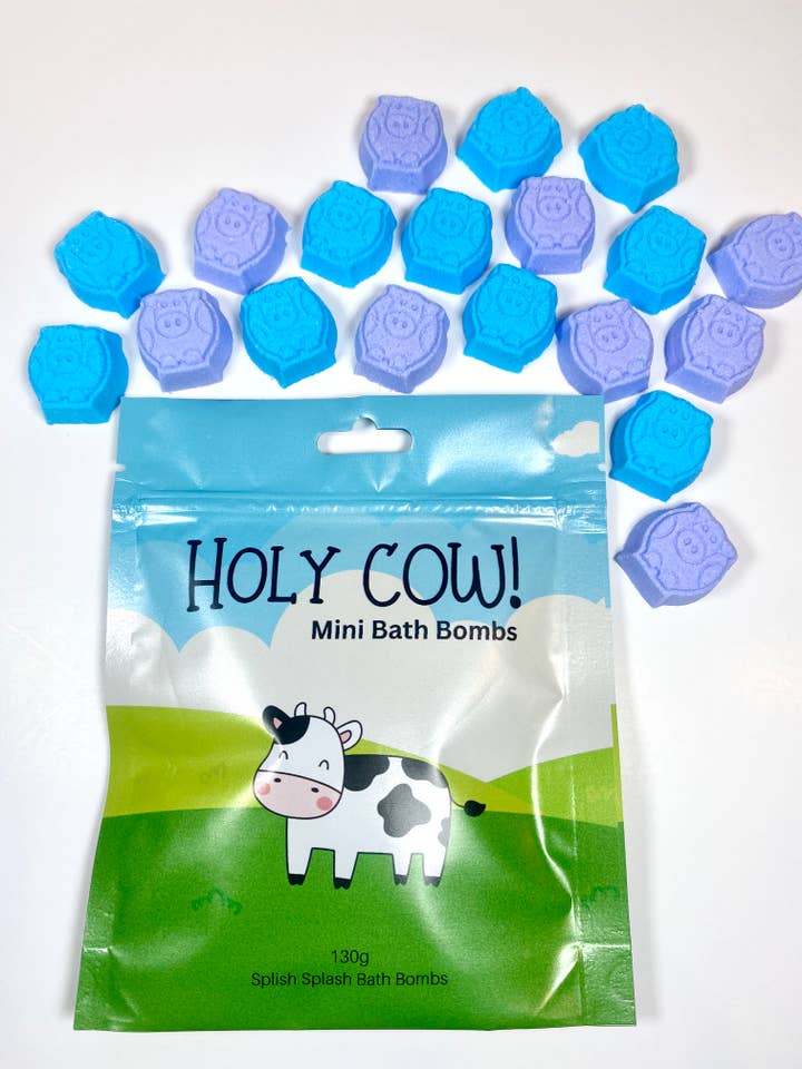 Holy Cow Mini Bombz for wholesale by Splish Splash Bath Bombs