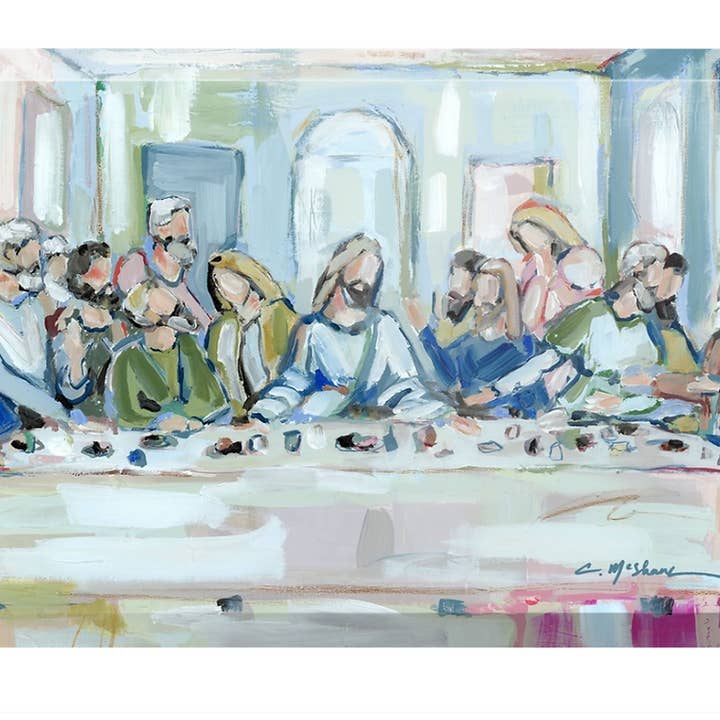 Chelsea McShane Art - Wholesale Decorative Tabletop Object - "Legacy Meal VI" acrylic shelfie