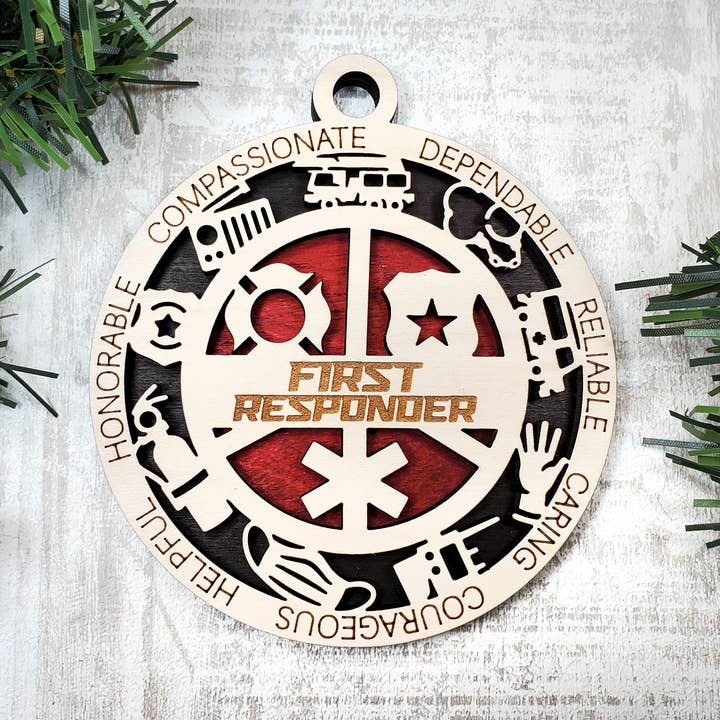 First Responder Ornament for wholesale by Fuzzy Unicorn Designs