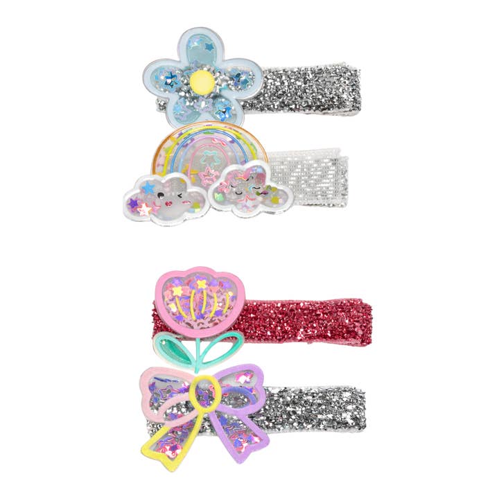 Shaker Glitter Charm Clips voor wholesale door Bows Arts