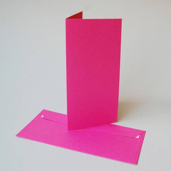 10 rosa vikta kort med Din långa kuvert för wholesale av Kettcards