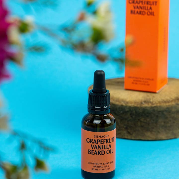 SILMACHY cosmetics – Engroshandel Skægstyling – Grapefrugt- og vaniljeskægolie – let og forfriskende2